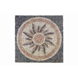 Divero Garth Mramorová mozaika - motiv slunce 120x120 cm