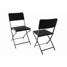 Garthen Sada 2 skládacích polyratanových židlí 80 x 40 cm