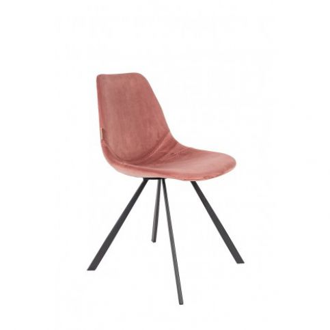 Dutchbone Židle Franky VELVET OLD PINK - Alhambra | design studio
