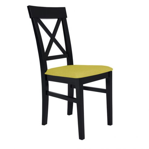 Černá židle se žlutým sedákem BSL Concept Hinn - Bonami.cz
