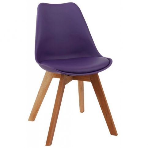 Jídelní židle Wood, fialová S64438 CULTY + - Designovynabytek.cz