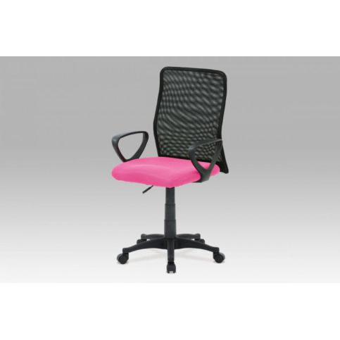 Kancelářská židle, látka MESH růžová / černá, plyn.píst KA-B047 PINK Autronic - Favi.cz