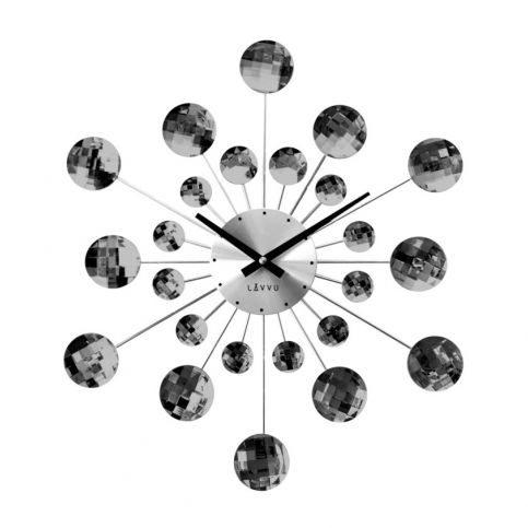 Nástěnné hodiny Lavvu Crystal Sunlight černá, pr. 49 cm  - 4home.cz