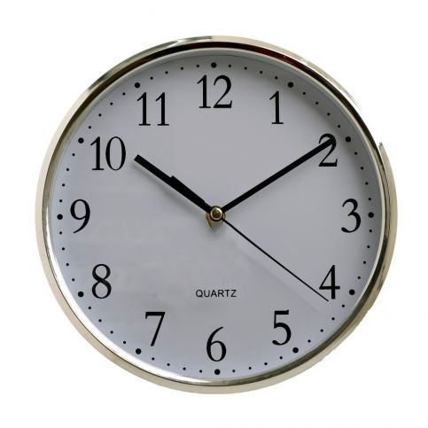 Nástěnné hodiny s rámem ve stříbrné barvě InArt Classic, ⌀ 25 cm - Bonami.cz