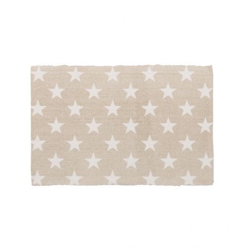Béžovo-bílý koberec s motivy hvězdiček Unimasa, 90 x 60 cm - Bonami.cz