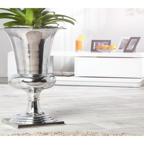 INV Dekorační váza Scopo 75cm stříbrná - Design4life
