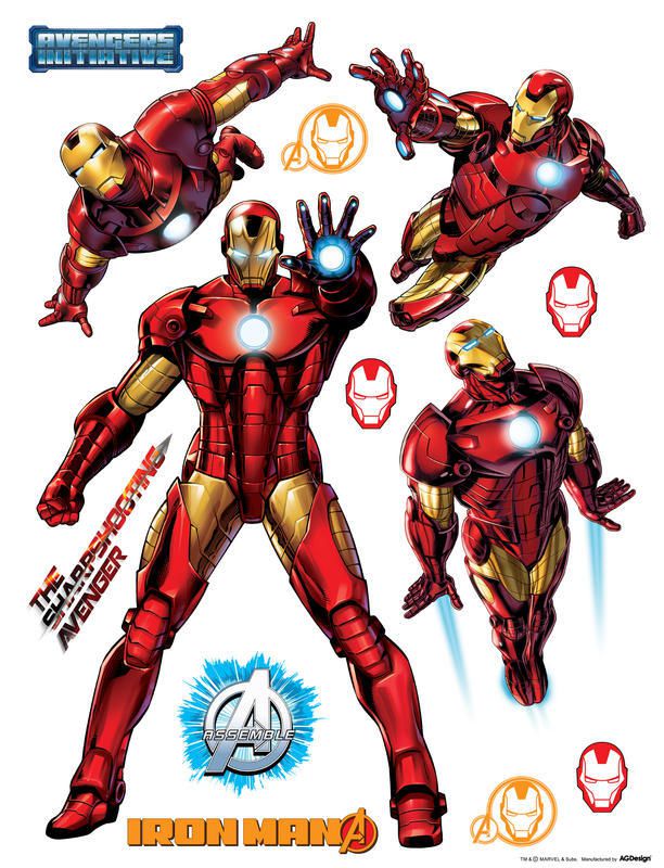 AG Design Avengers Iron Man - samolepka na zeď 65x85 cm - GLIX DECO s.r.o.
