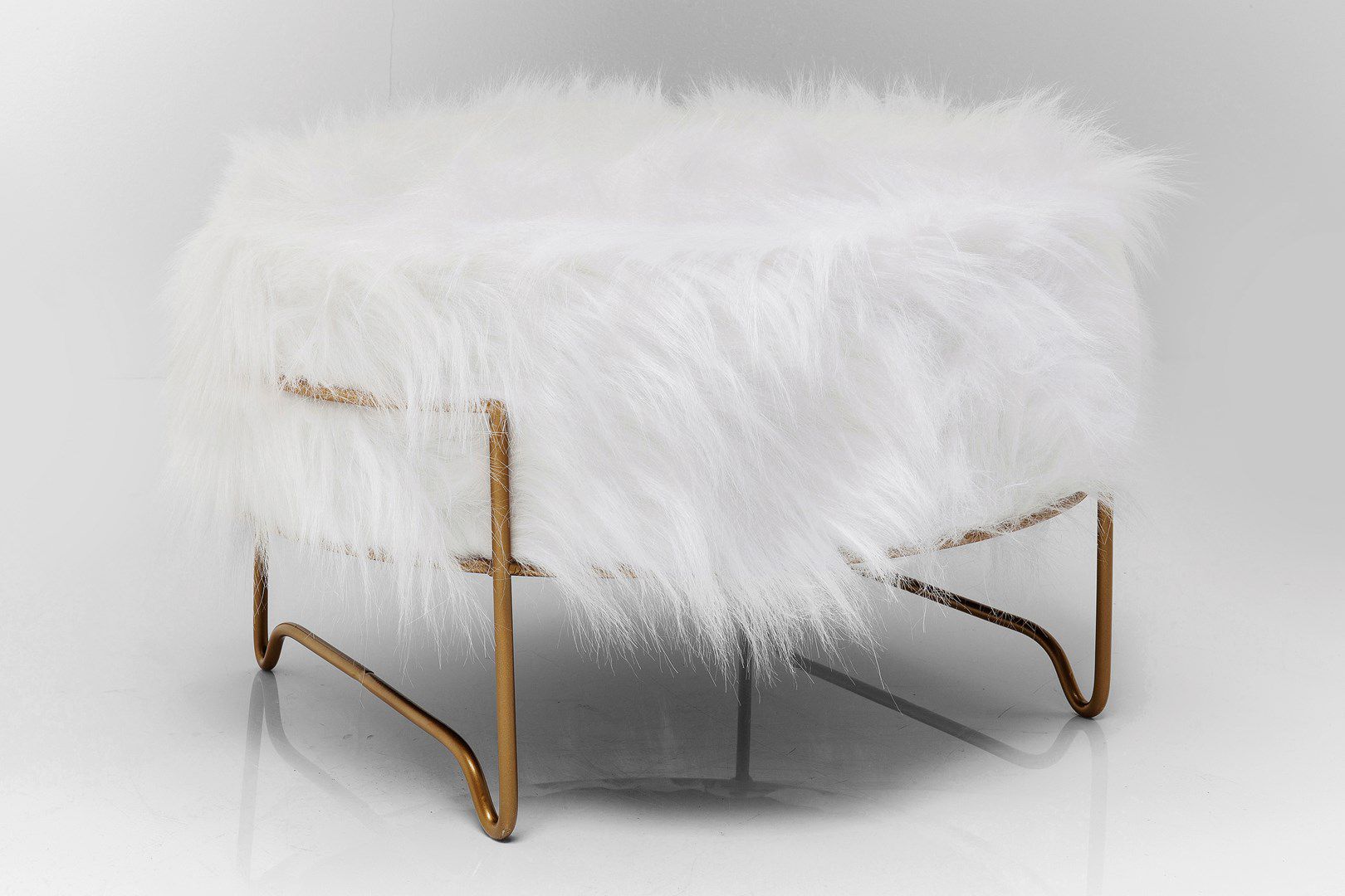 Bílá stolička Kare Design Brass, ⌀ 55 cm - Bonami.cz