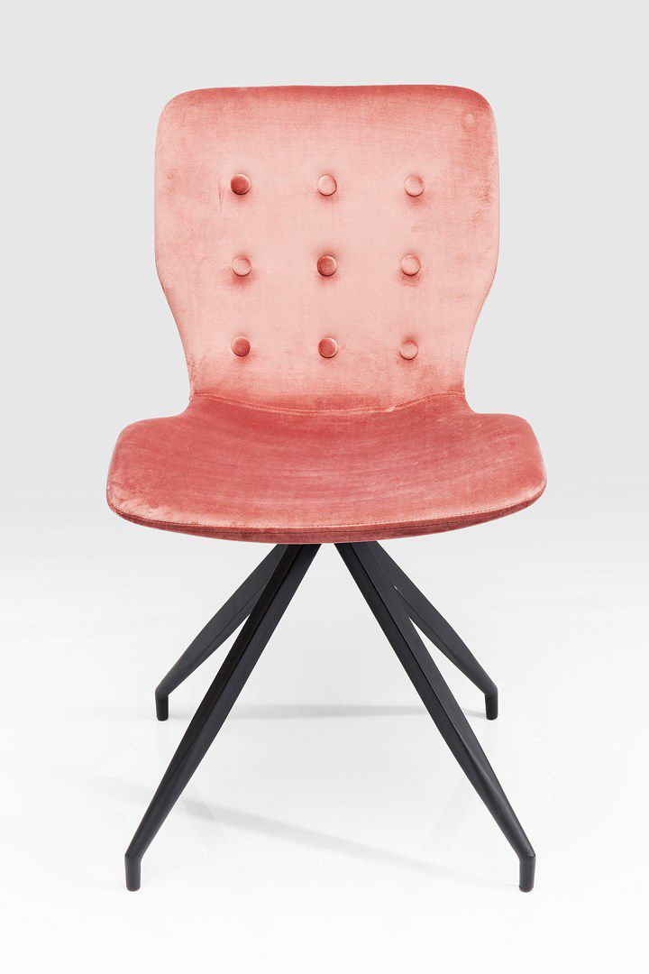 Růžová čalouněná jídelní židle Butterfly - KARE