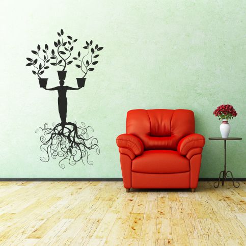 Samolepka na zeď - Lidský strom (67x120 cm) - PopyDesign - Popydesign