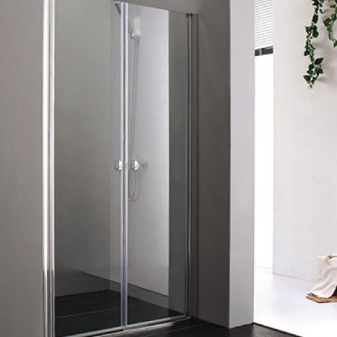 Glass B2 95 sprchové dveře do niky dvoukřídlé 92-96cm, barva rámu bílá, výplň sklo - matné - Aquakoupelna.cz