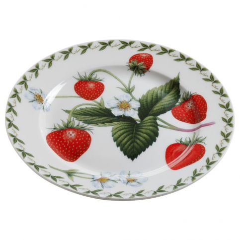 Talířek z kostního porcelánu Maxwell & Williams Orchard Fruits Strawberry, ⌀ 20 cm - Bonami.cz
