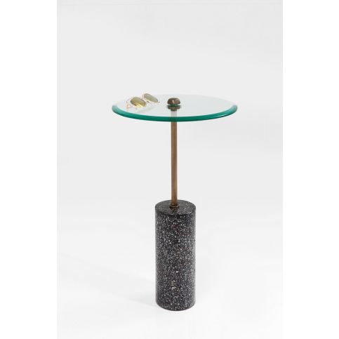 Odkládací stolek Terrazzo Visible - černý, 67 cm - KARE