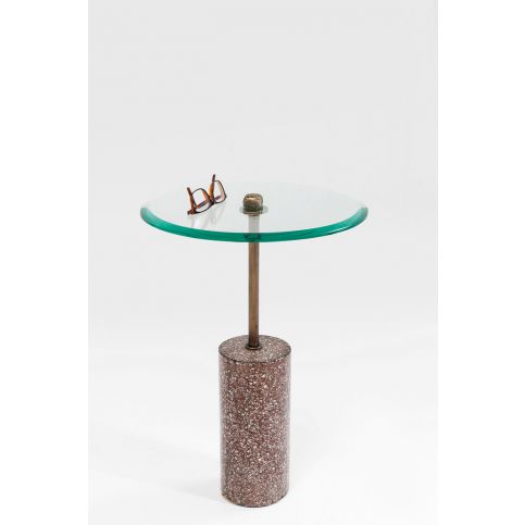 Odkládací stolek Terrazzo Visible - červený, 54 cm - KARE