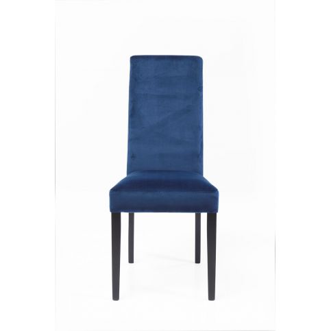Sada 2 modrých jídelních židlí s nožičkami z bukového dřeva Kare Design Velvet - Bonami.cz