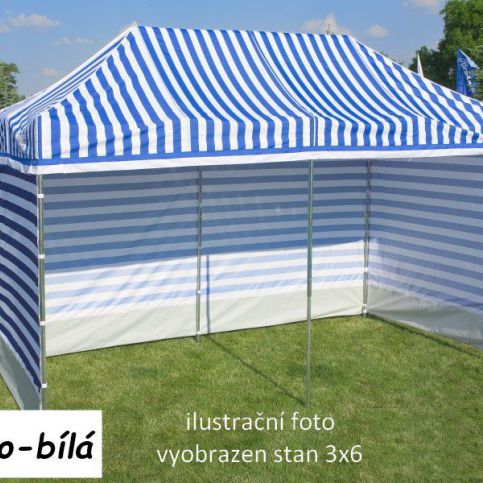 Tradgard JL57110 Zahradní párty stan PROFI STEEL 3 x 6 - modro-bílá - T-zboží.cz
