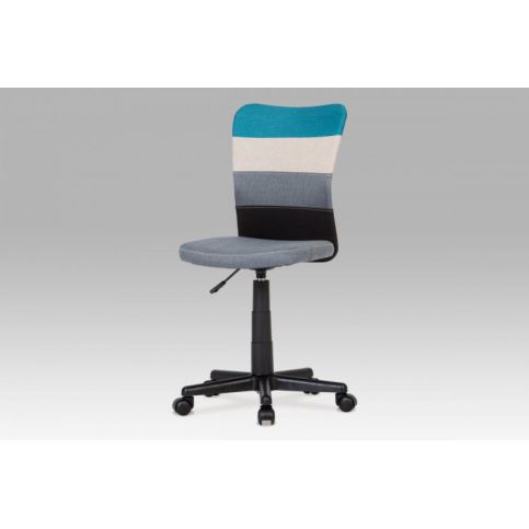 Kancelářská židle, látka - mix barev, výškově nastavitelná KA-N837 BLUE Autronic - Favi.cz