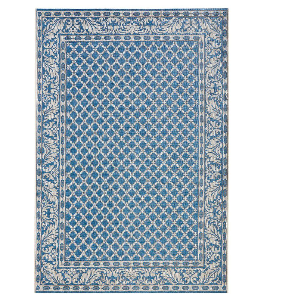 Modro-krémový venkovní koberec NORTHRUGS Royal, 115 x 165 cm - Bonami.cz