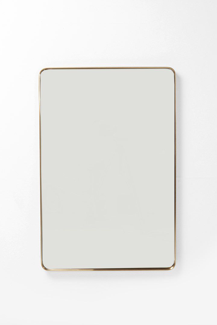 Zrcadlo Curve Rectangular Brass 120×80 cm - Bonami.cz