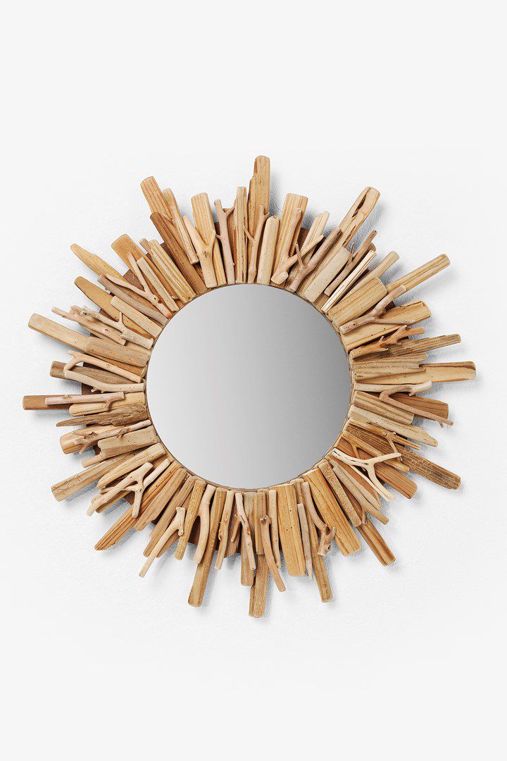 Kulaté nástěnné zrcadlo Kare Design Legno, Ø 58 cm - Bonami.cz