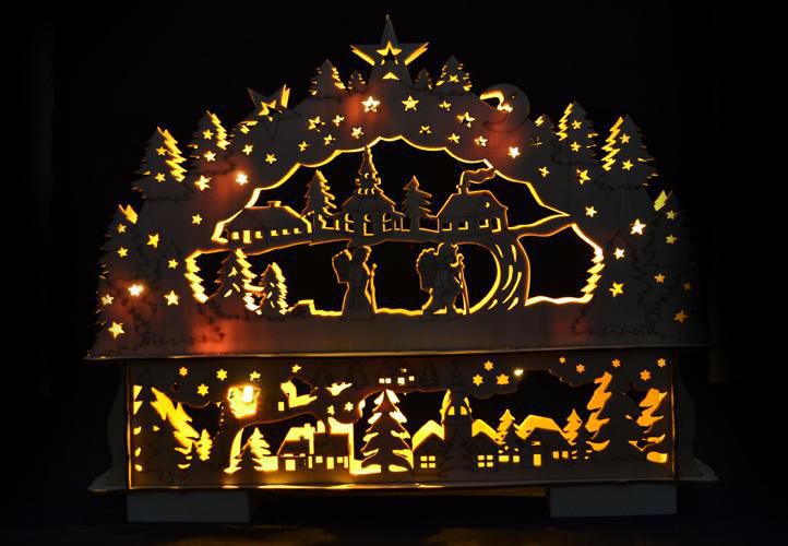 Nexos Vánoční dekorace - Vánoční krajina - 10 LED diod - Kokiskashop.cz