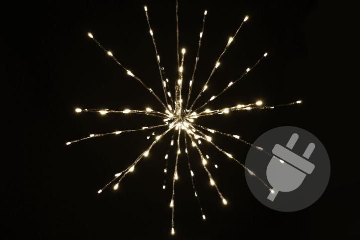 Nexos Vánoční LED osvětlení - meteorický déšť - teplá bílá, 120 LED - Kokiskashop.cz