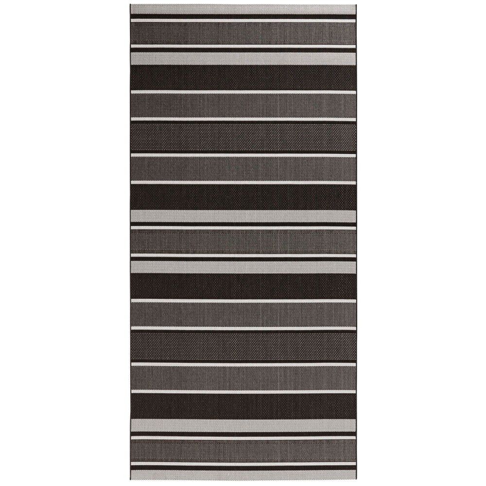 Černý venkovní koberec NORTHRUGS Strap, 80 x 150 cm - Bonami.cz
