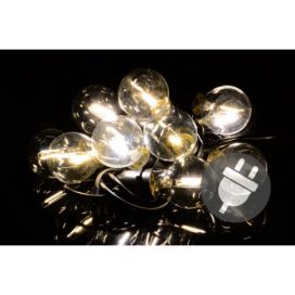 Garthen Zahradní párty osvětlení LED - skleněné žárovky - 5 m teple bílá