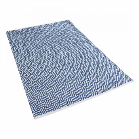 Modrý koberec s nízkým vlasem 80x150 cm - AKSARAY - Beliani.cz