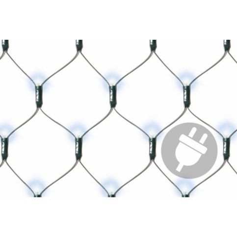 Nexos Vánoční osvětlení - LED světelná síť 1,2 x 1,9 m - studená bílá, 160 diod - Kokiskashop.cz