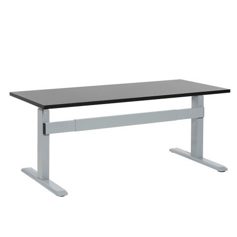 Elektricky nastavitelný psací stůl 160x70 cm černý-šedý UPLIFT - Beliani.cz