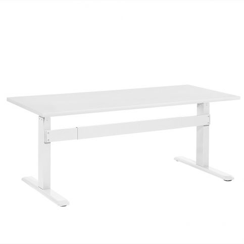 Elektricky nastavitelný psací stůl 160x70 cm bílý UPLIFT - Beliani.cz