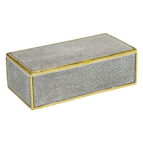 Šedý úložný box s detaily ve zlaté barvě Santiago Pons Pearl - Bonami.cz