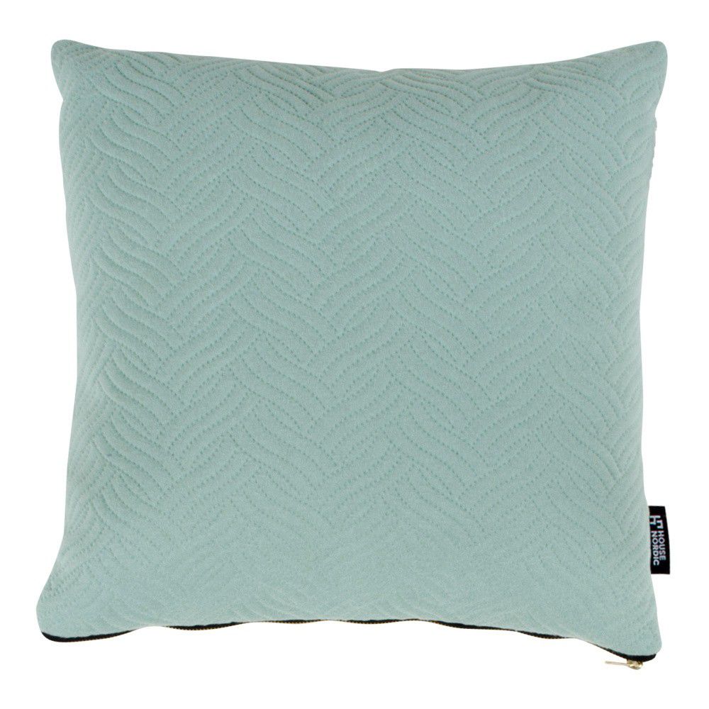 Zelený polštářek s příměsí bavlny House Nordic Ferrel, 45 x 45 cm - Bonami.cz