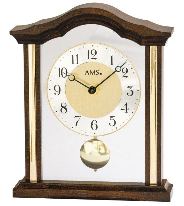 Luxusní dřevěné stolní hodiny 1174/1 AMS 23cm - FORLIVING