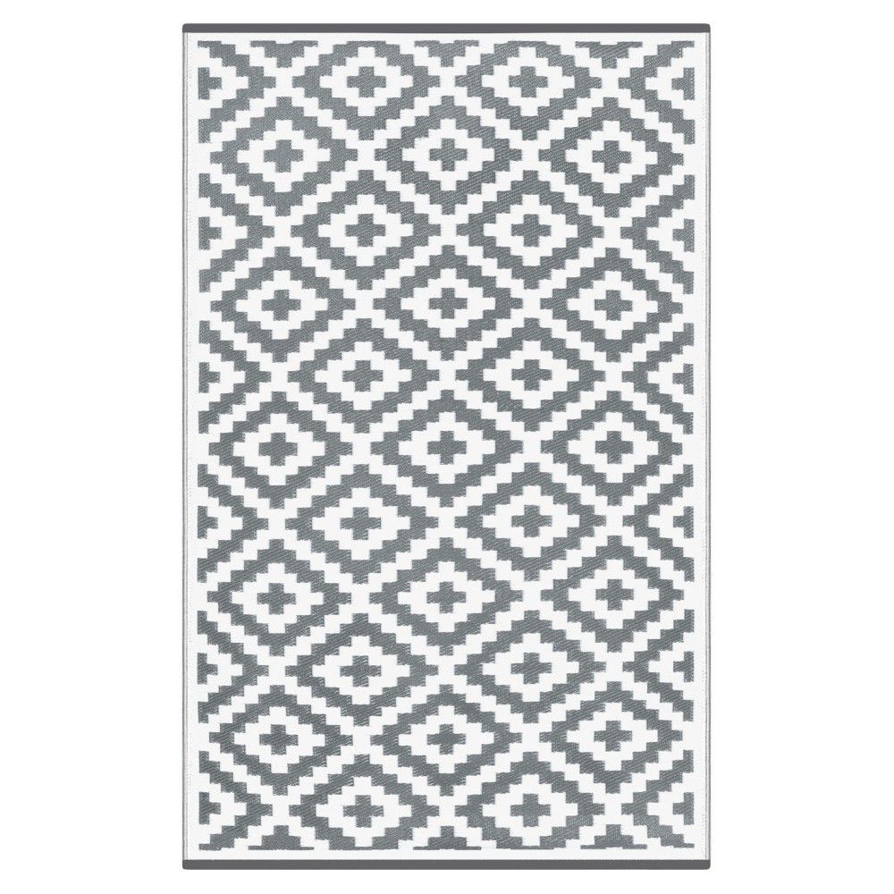 Šedo-bílý oboustranný koberec vhodný i do exteriéru Green Decore Nirvana, 120 x 180 cm - Bonami.cz
