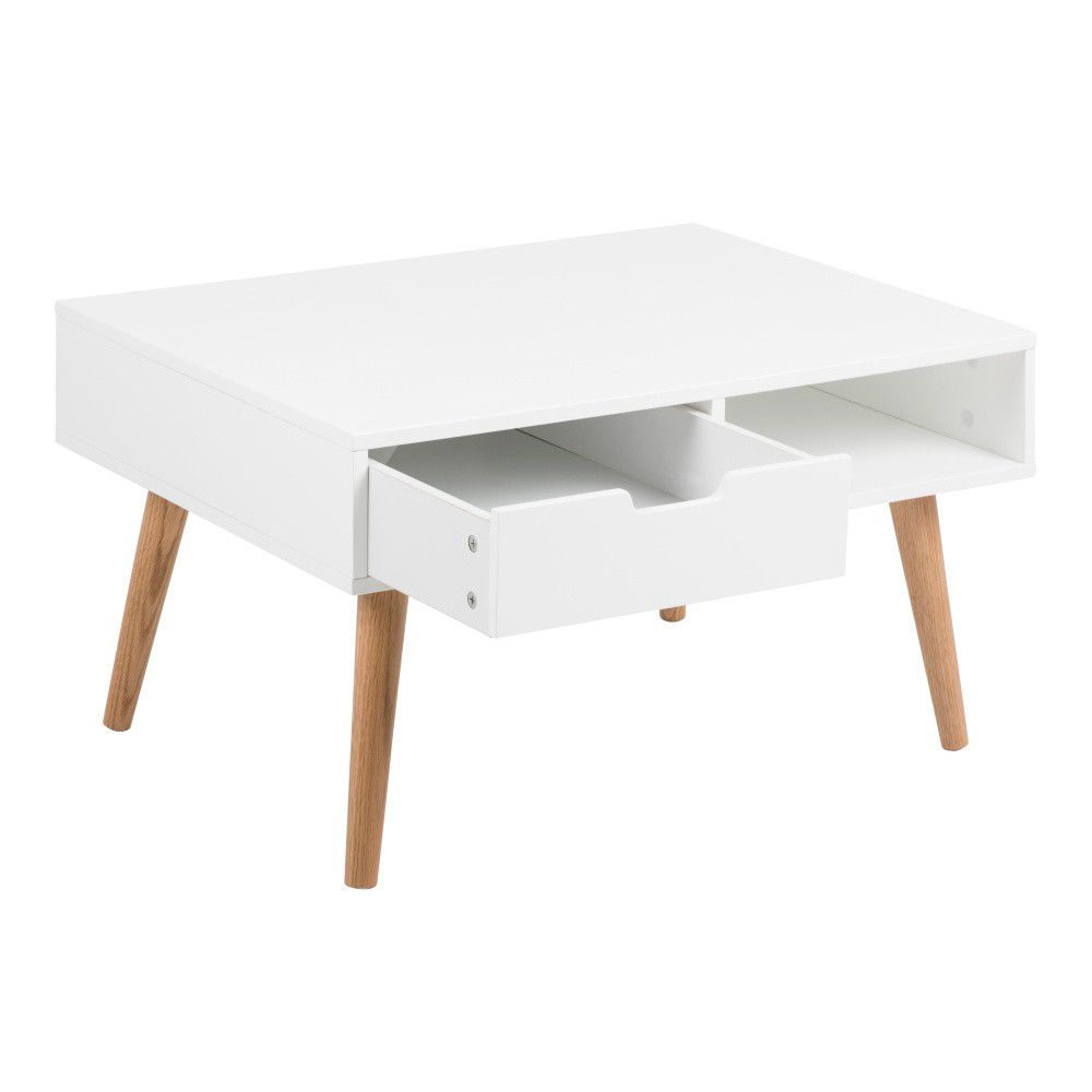 Actona Bílý konferenční stolek Janel, 80x60x45,5 cm - Bonami.cz