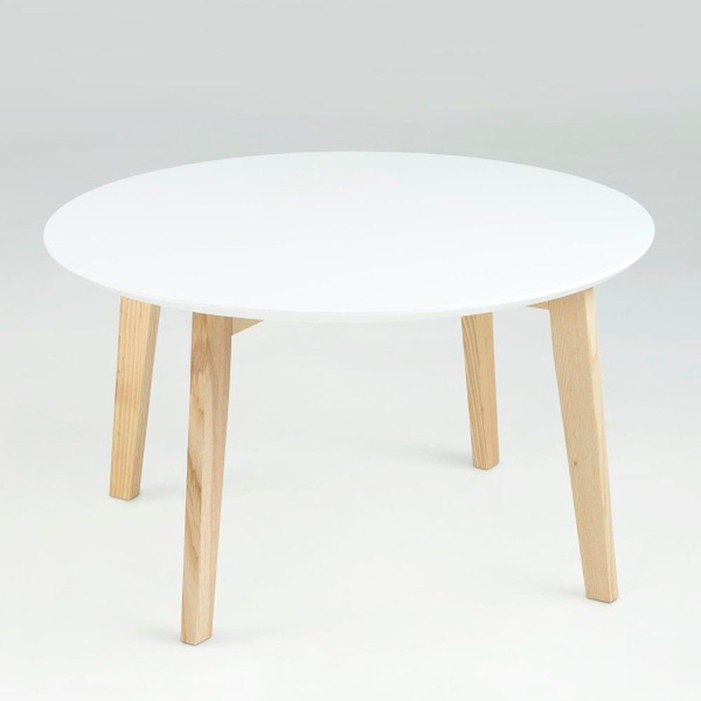 Bílý konferenční stolek Actona Molina, ⌀ 80 cm - Bonami.cz