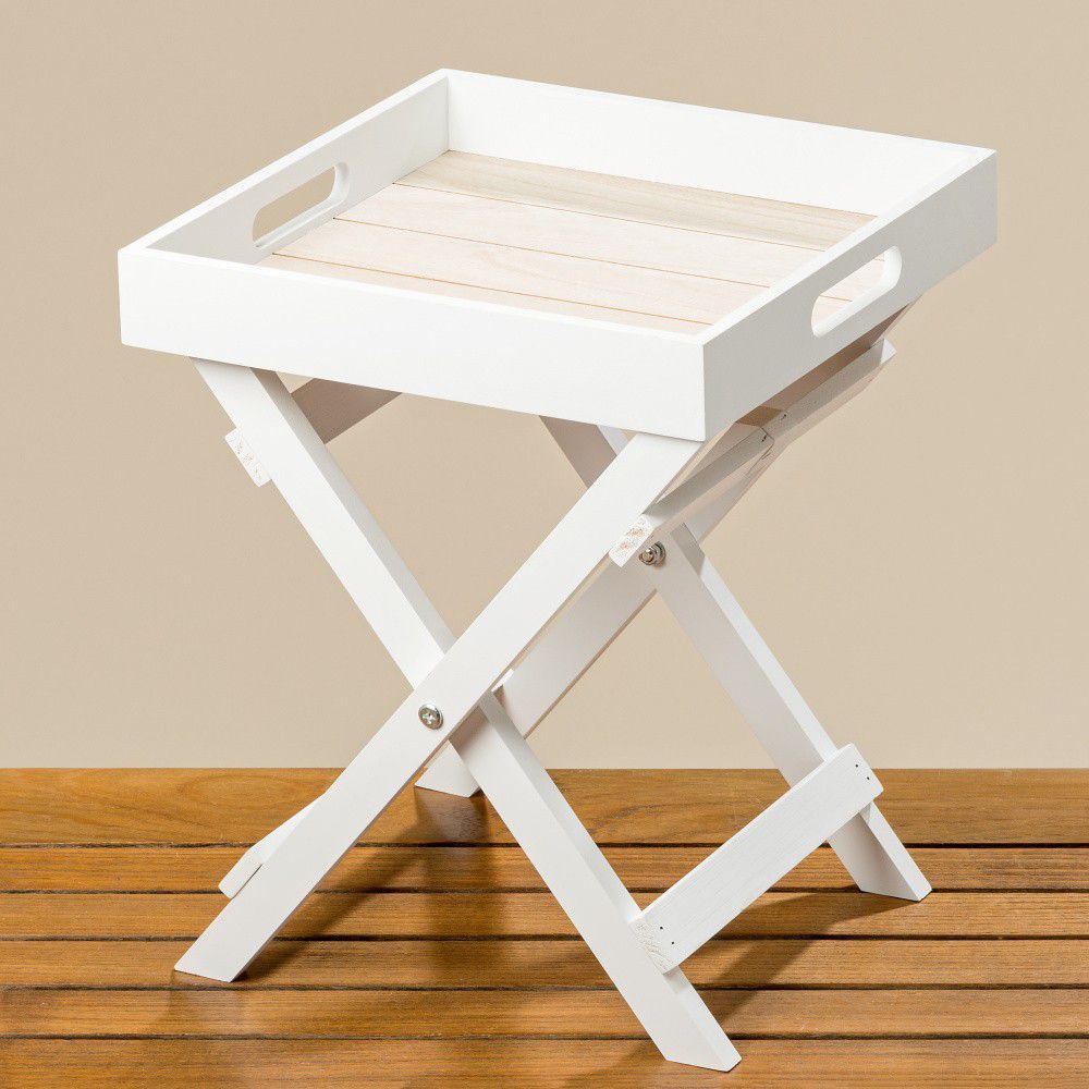 Dekorační stolek bílý - Velký Košík