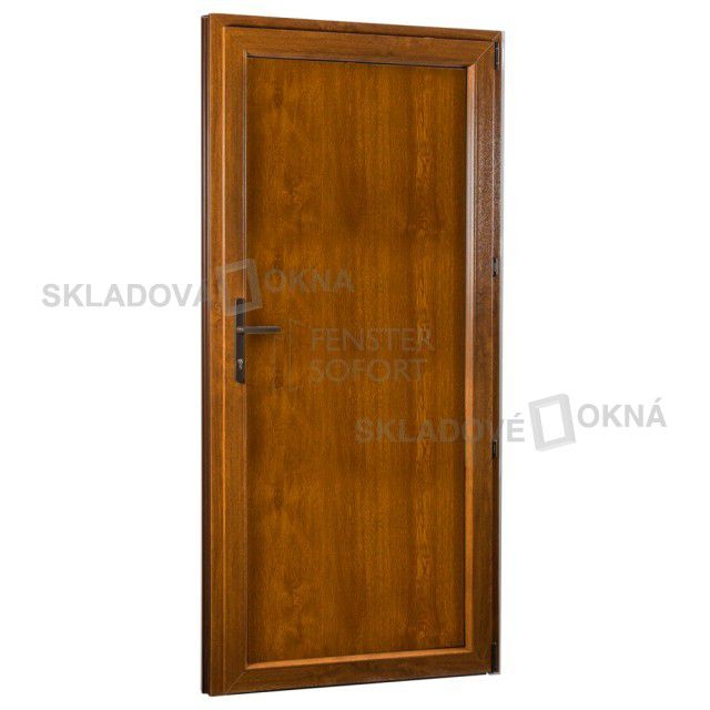 Vedlejší vchodové dveře PREMIUM, plné, pravé - SKLADOVÁ-OKNA.cz - 980 x 2080 - Skladová Okna