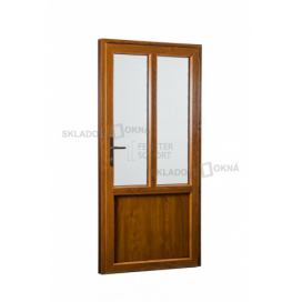 Skladova-okna Vedlejší vchodové dveře PREMIUM pravé 880 x 2080 mm barva bílá/zlatý dub Skladová Okna