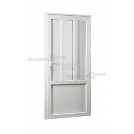 Skladova-okna Vedlejší vchodové dveře PREMIUM 343 pravé 880 x 2080 mm barva bílá Skladová Okna