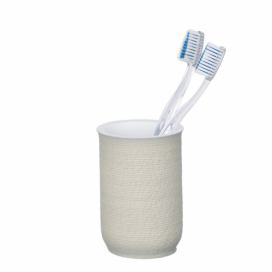 Plastová nádoba na zubní kartáček, hrnek AR s dekorativní texturou - WENKO