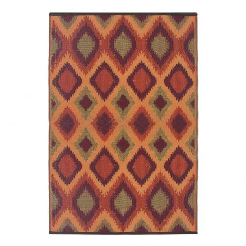 Oranžový oboustranný koberec vhodný i do exteriéru Green Decore Diamond, 120 x 180 cm - Bonami.cz