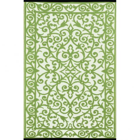 Zelenobílý oboustranný venkovní koberec Green Decore Ivory, 120 x 180 cm - Bonami.cz