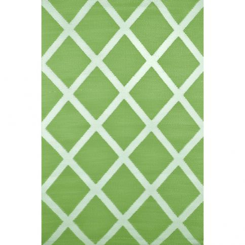 Zelený oboustranný koberec vhodný i do exteriéru Green Decore Diamond, 90 x 150 cm - Bonami.cz