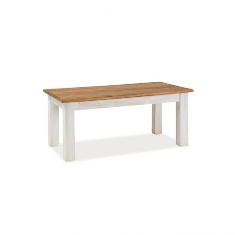 Bílý konferenční stolek z borovicového dřeva Signal Poprad, délka 120 cm - Bonami.cz