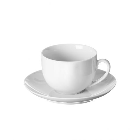 Bílý porcelánový šálek na čaj s podšálkem Price & Kensington Simplicity, 180 ml - Bonami.cz