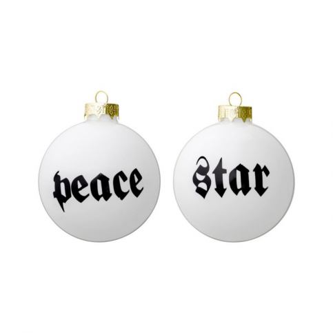 Vánoční baňka Peace/Star Star - Favi.cz