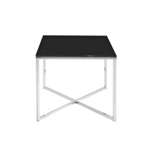 Černý odkládací stolek Actona Cross, 50 x 45 cm - Bonami.cz
